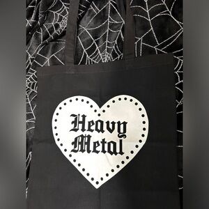 HEAVY METAL HEART TOTE BAG